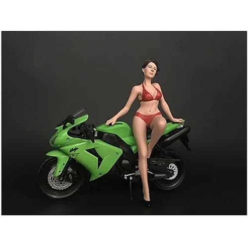 American Diorama Hot Bike Model Elizabeth Figurine 6 inches | Resin, Green, Modern Style thumbnail 1