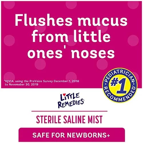 Little Remedies Sterile Baby Saline Nasal Mist 3 Fl Oz (89ml) Bottles, Pack of 3 | Pediatrician-Recommended Nasal Spray for Newborns thumbnail 2