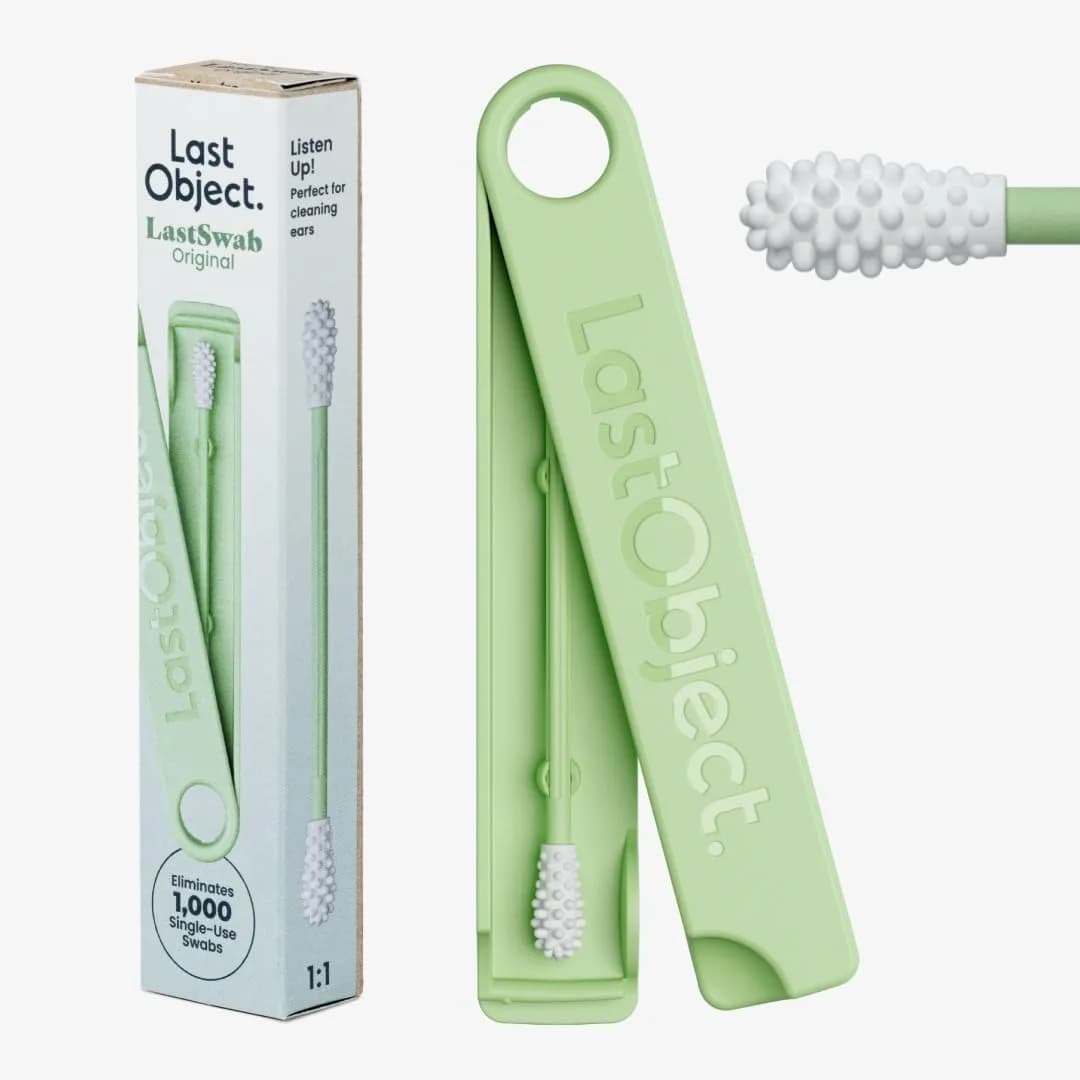 LastSwab Reusable Cotton Swabs Green | Eco-Friendly Zero Waste Alternative for Ear Cleaning & Beauty Touch-ups — Green