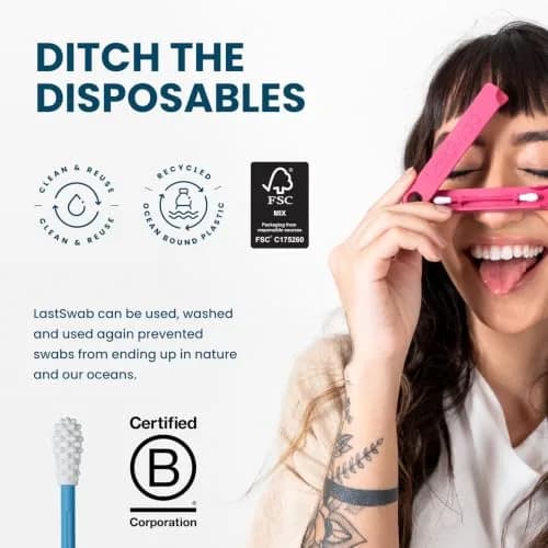 LastSwab Reusable Cotton Swabs for Ear Cleaning Blue | Sustainable Alternative to Single-Use Q Tips thumbnail 6