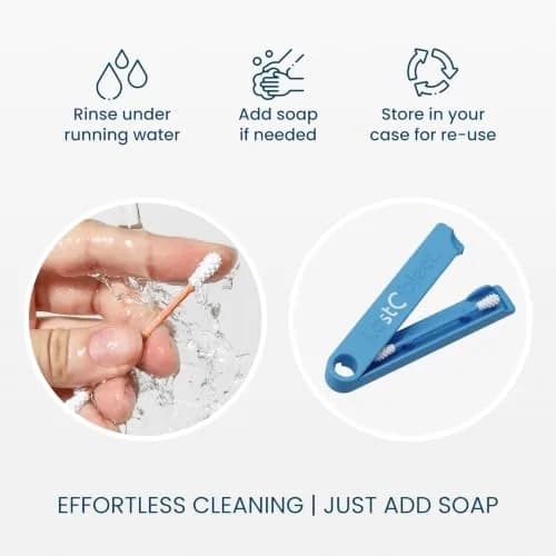 LastSwab Reusable Cotton Swabs for Ear Cleaning Blue | Sustainable Alternative to Single-Use Q Tips thumbnail 2
