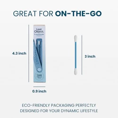 LastSwab Reusable Cotton Swabs for Ear Cleaning Blue | Sustainable Alternative to Single-Use Q Tips thumbnail 3