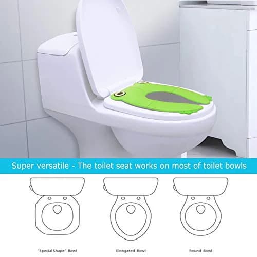 PandaEar Folding Froggy Travel Toilet Seat Cover for Toddlers | 2.51 cm (1 inch) Height thumbnail 6