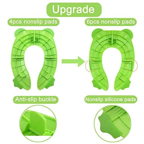 PandaEar Folding Froggy Travel Toilet Seat Cover for Toddlers | 2.51 cm (1 inch) Height thumbnail 9