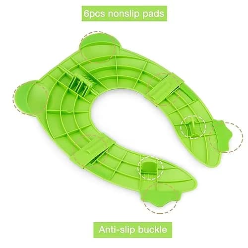 PandaEar Folding Froggy Travel Toilet Seat Cover for Toddlers | 2.51 cm (1 inch) Height thumbnail 3