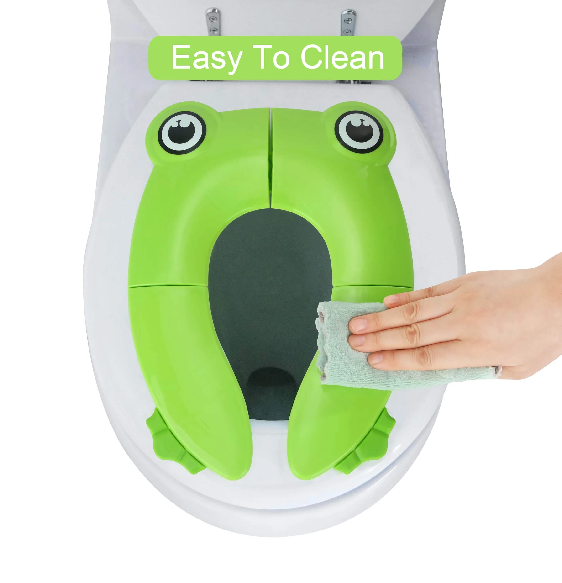 PandaEar Folding Froggy Travel Toilet Seat Cover for Toddlers | 2.51 cm (1 inch) Height - view 4