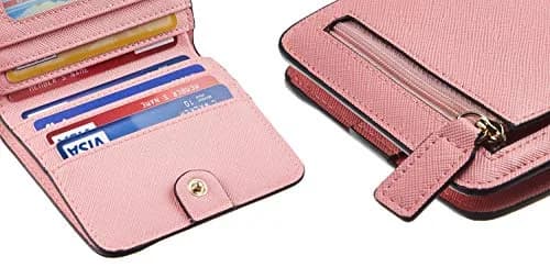 Toughergun Women's Slim Leather Wallet with RFID Protection, Compact Bifold Mini Purse, CH Sakura Pink | 10.67cm x 9.14cm x 2.03cm thumbnail 7