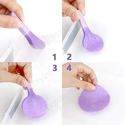 Tegelrying Compressed Facial Sponges, 120 Count Purple | Professional Makeup Removal & Cleansing thumbnail 6