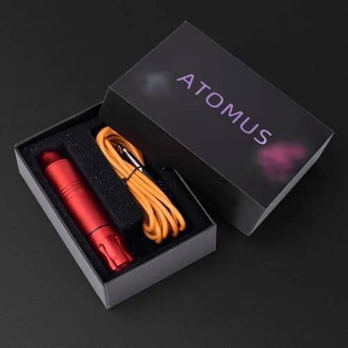 ATOMUS Rotary Tattoo Machine Pen Style Cartridge Machine Gun Liner Shader with DC Cord 9000r/m Motor Zinc Alloy Tattoo Machine Kit for Body Art Tattoo (Red) thumbnail 7