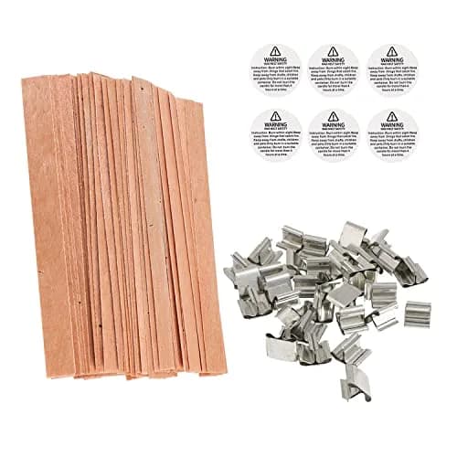 BENBO Wood Candle Wicks 50 Sets | Smokeless Crackling Natural Wicks for DIY Craft thumbnail 3