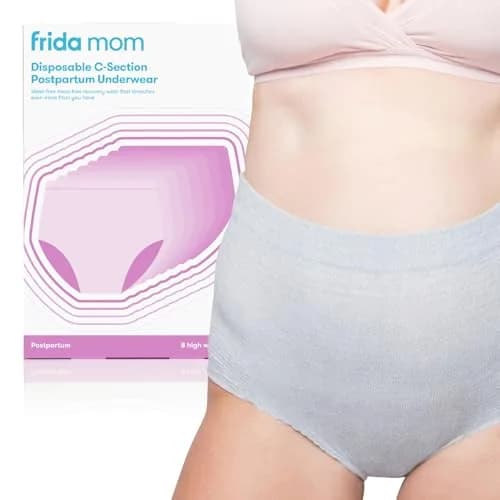 Frida Mom Disposable Postpartum Underwear, High Waist C-Section Panties, 8 Count | Breathable Microfiber & Spandex thumbnail 1