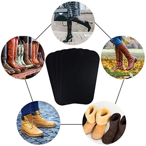 Ruisita Boot Shaper Form Inserts 8 Pairs (16 Sheets) Reusable PVC Black | Maintains Boot Shape & Ventilation thumbnail 6