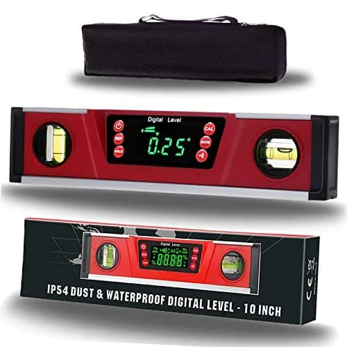 2PM TOOLS 10-Inch Digital Torpedo Level & Protractor | IP54 Dust/Water Resistant | Magnetic Base | Bright LED Display thumbnail 1