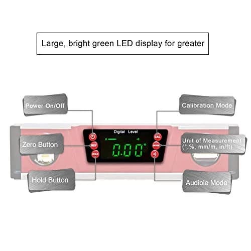 2PM TOOLS 10-Inch Digital Torpedo Level & Protractor | IP54 Dust/Water Resistant | Magnetic Base | Bright LED Display thumbnail 2