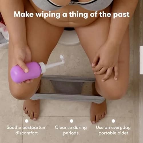 Frida Mom Upside Down Peri Bottle for Postpartum Care, Portable Bidet 296ml (10 Fl Oz) | Essential Postpartum Recovery Tool thumbnail 4