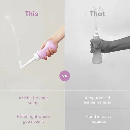 Frida Mom Upside Down Peri Bottle for Postpartum Care, Portable Bidet 296ml (10 Fl Oz) | Essential Postpartum Recovery Tool thumbnail 5