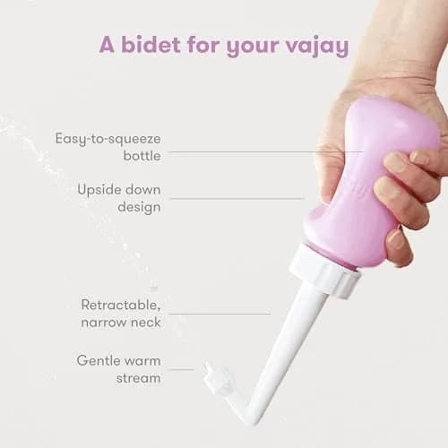 Frida Mom Upside Down Peri Bottle for Postpartum Care, Portable Bidet 296ml (10 Fl Oz) | Essential Postpartum Recovery Tool thumbnail 3