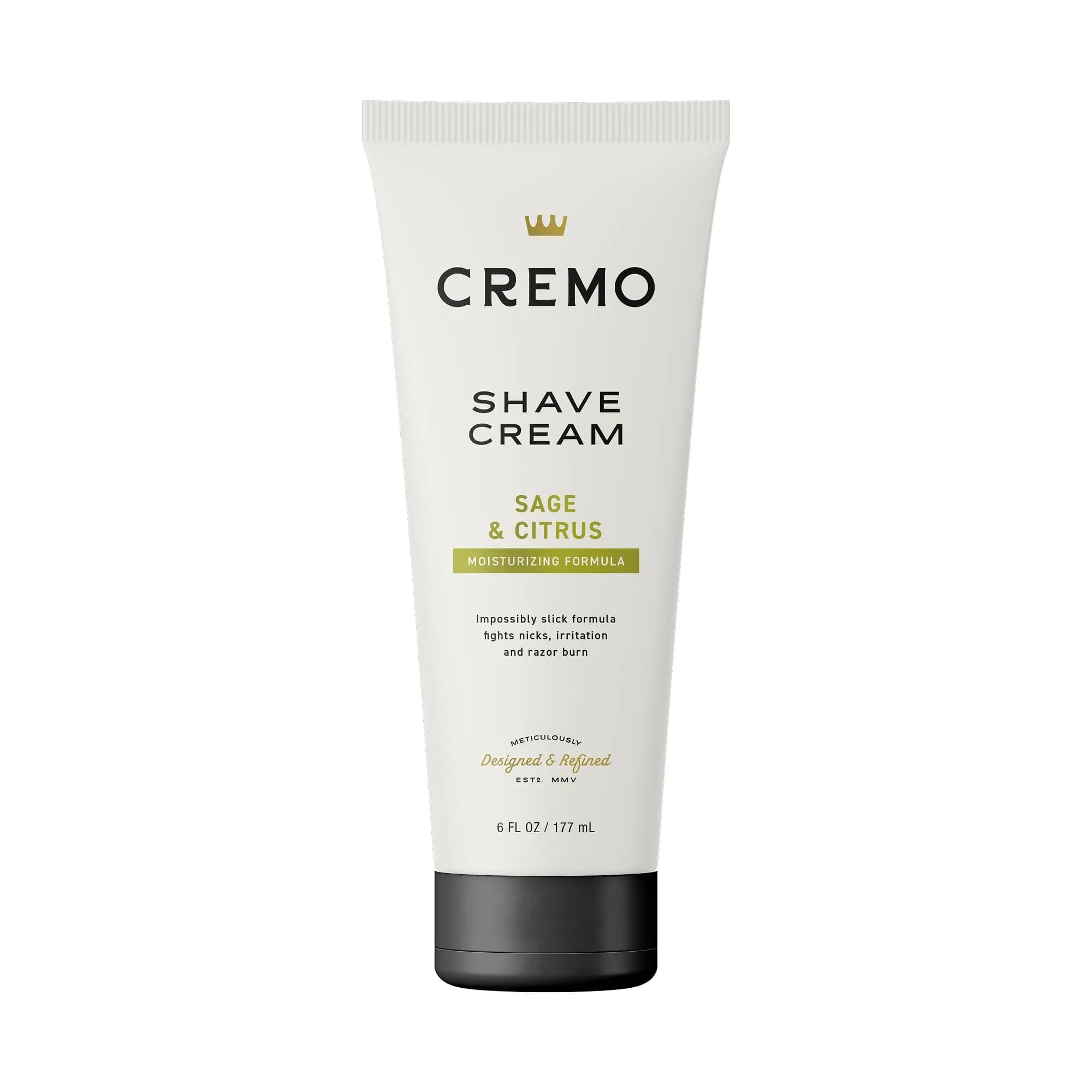 Cremo Shaving Cream for Men, Sage & Citrus, 177ml (6 Fl Oz) | Slick Formula for Barber Grade Shave