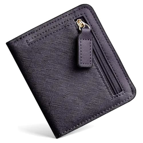 Toughergun Women's Slim Leather Wallet - CH Steel Purple, RFID Blocking, Compact Bifold Mini Purse thumbnail 1
