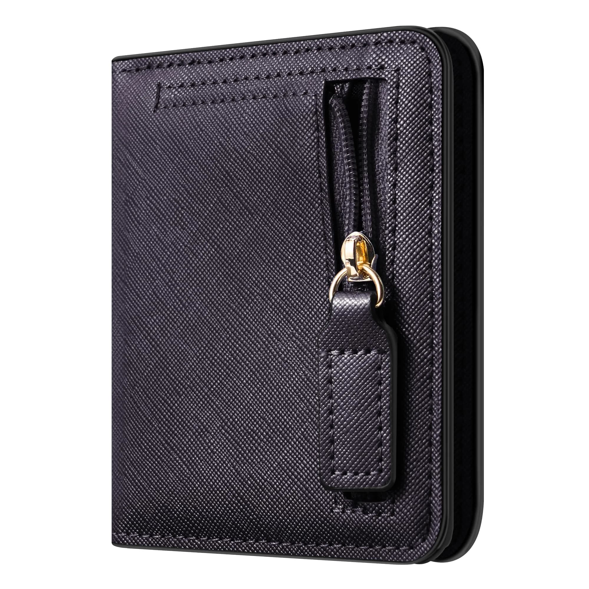 Toughergun Women's Slim Leather Wallet - CH Steel Purple, RFID Blocking, Compact Bifold Mini Purse - view 2