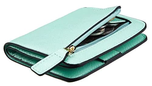 Toughergun CH Greenery Gold Slim Leather Wallet for Women - Compact RFID Blocking Bifold Mini Purse thumbnail 1