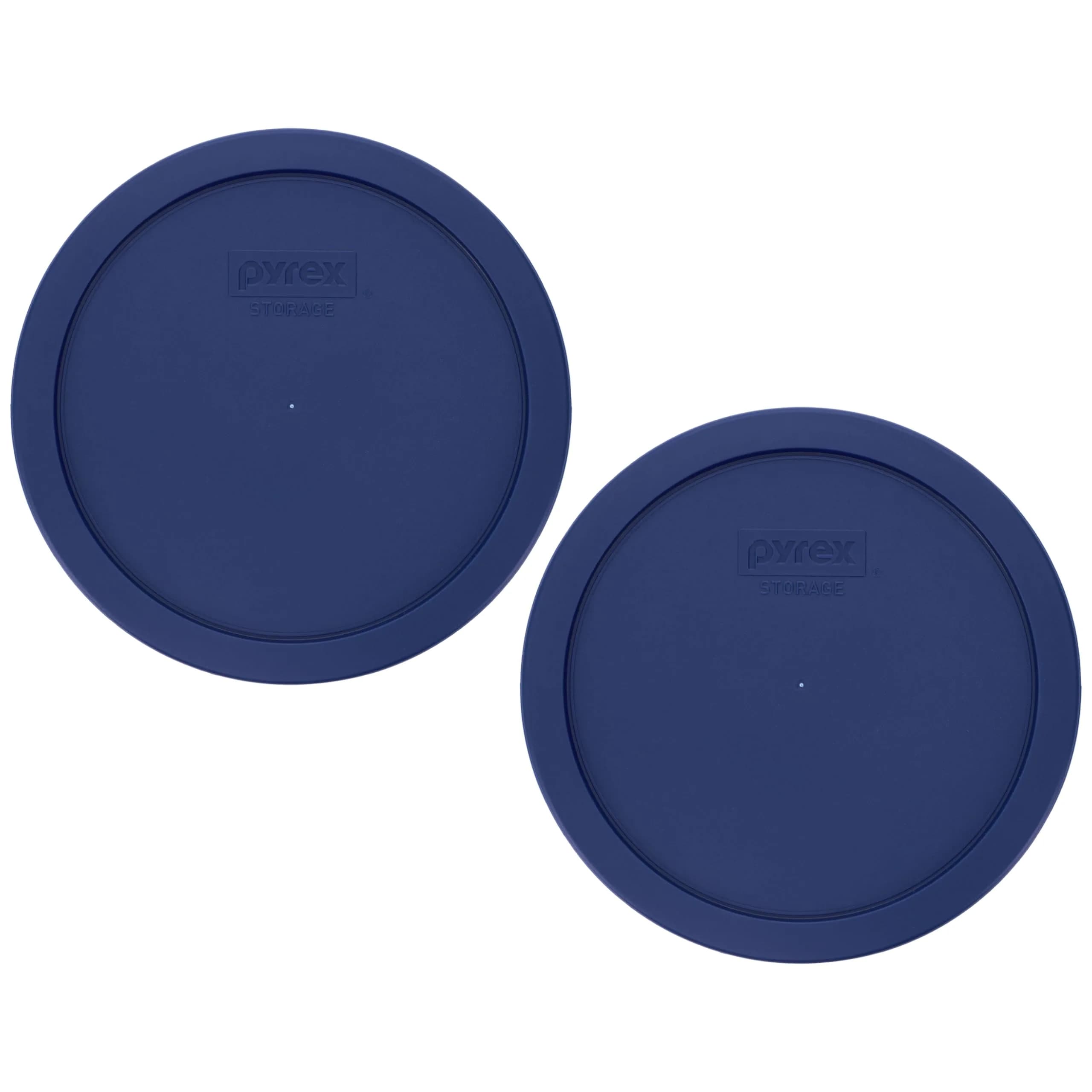 Pyrex 7402-PC Blue Food Storage Lid 19 cm (7.5 Inches) - Pack of 2 | Fits 6/7 Cup Bowls — Pack of 2