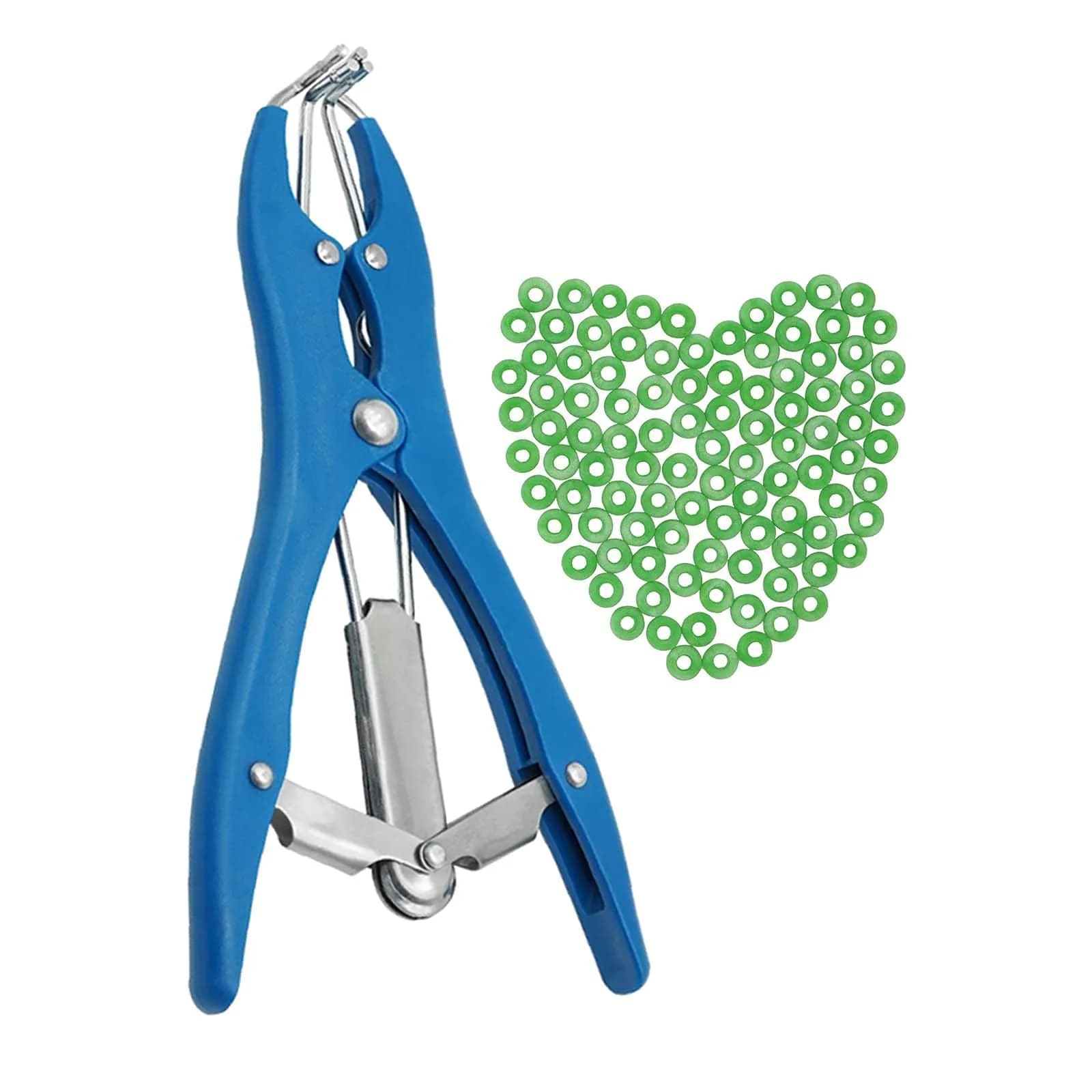 MACGOAL Livestock Castration Bander with 100 Rings | Farmer Tool for Lambs & Piglets (170g)