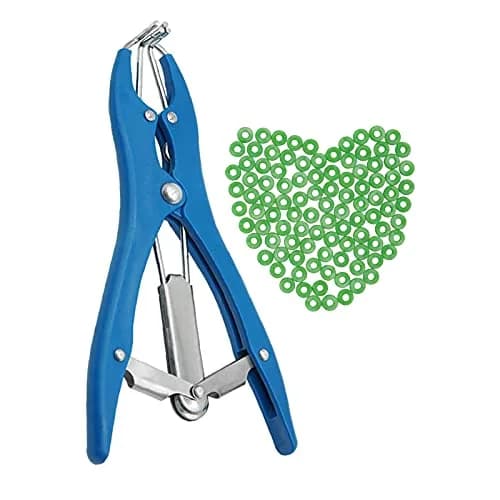 MACGOAL Livestock Castration Bander with 100 Rings | Farmer Tool for Lambs & Piglets (170g) thumbnail 1