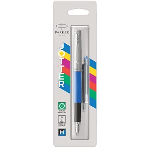 Parker Jotter Originals Fountain Pen Classic Blue Medium Nib | Smooth Ink Flow thumbnail 1