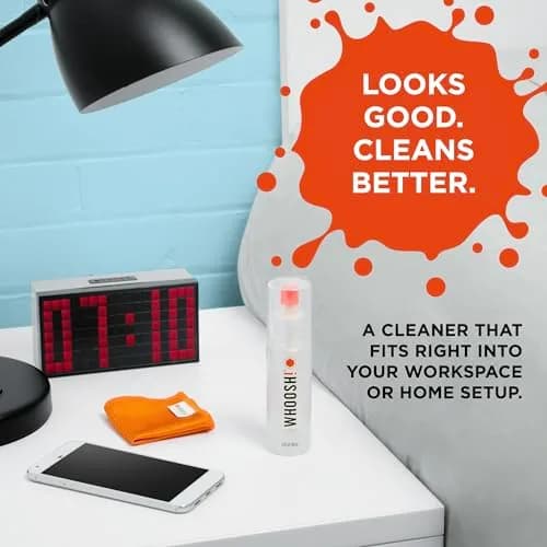 WHOOSH! Screen Shine Go XL Screen Cleaner Spray 100ml (3.4 fl oz) with Microfiber Cloth | Safe for All Coated Screens thumbnail 4