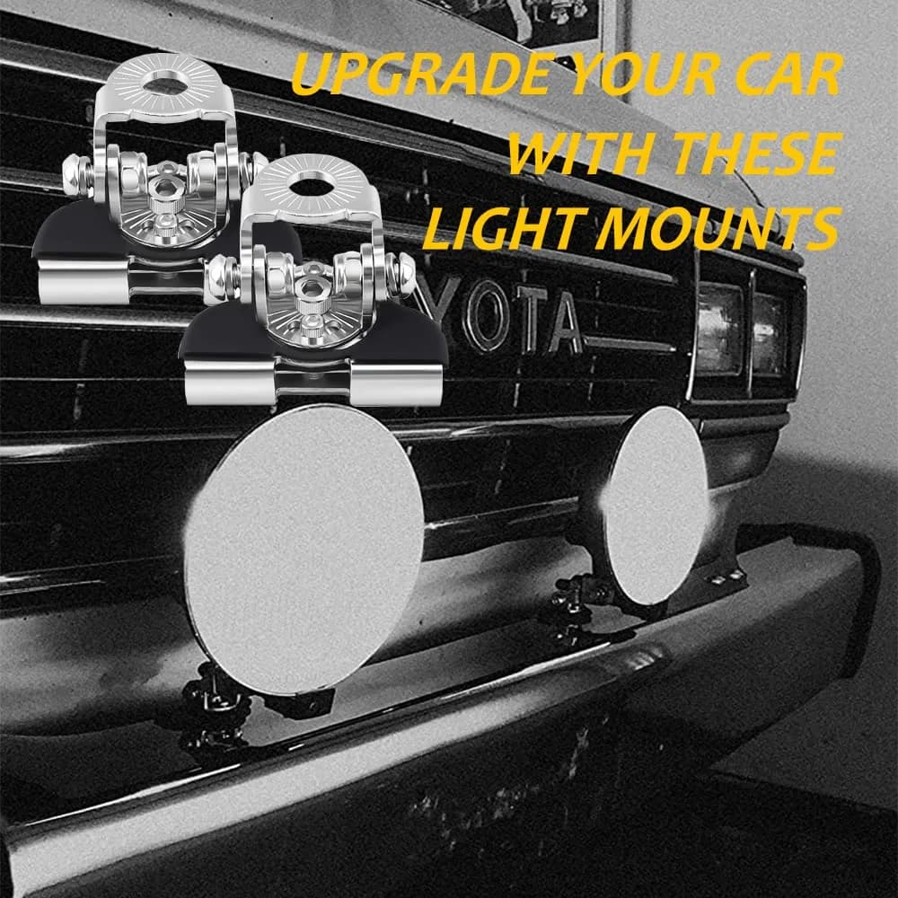 NORTHYUN Universal LED Light Bar Mounting Brackets 2PCS | Hood Mount Clamp Work Light Holder - view 8