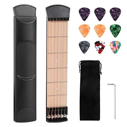 COOLOOK Pocket Guitar Practice Neck, 6 Fret | Portable Guitar Chord Practice Tool for Beginners thumbnail 1
