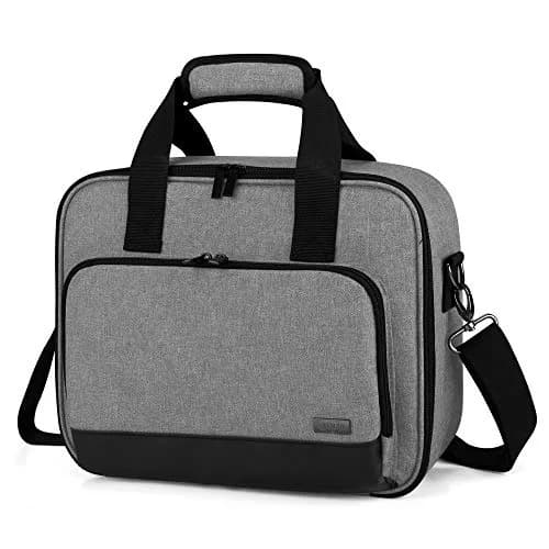 LUXJA Projector Bag with Accessories Storage Pockets, Medium, Gray | Heavy-Duty Nylon, Large Capacity thumbnail 7