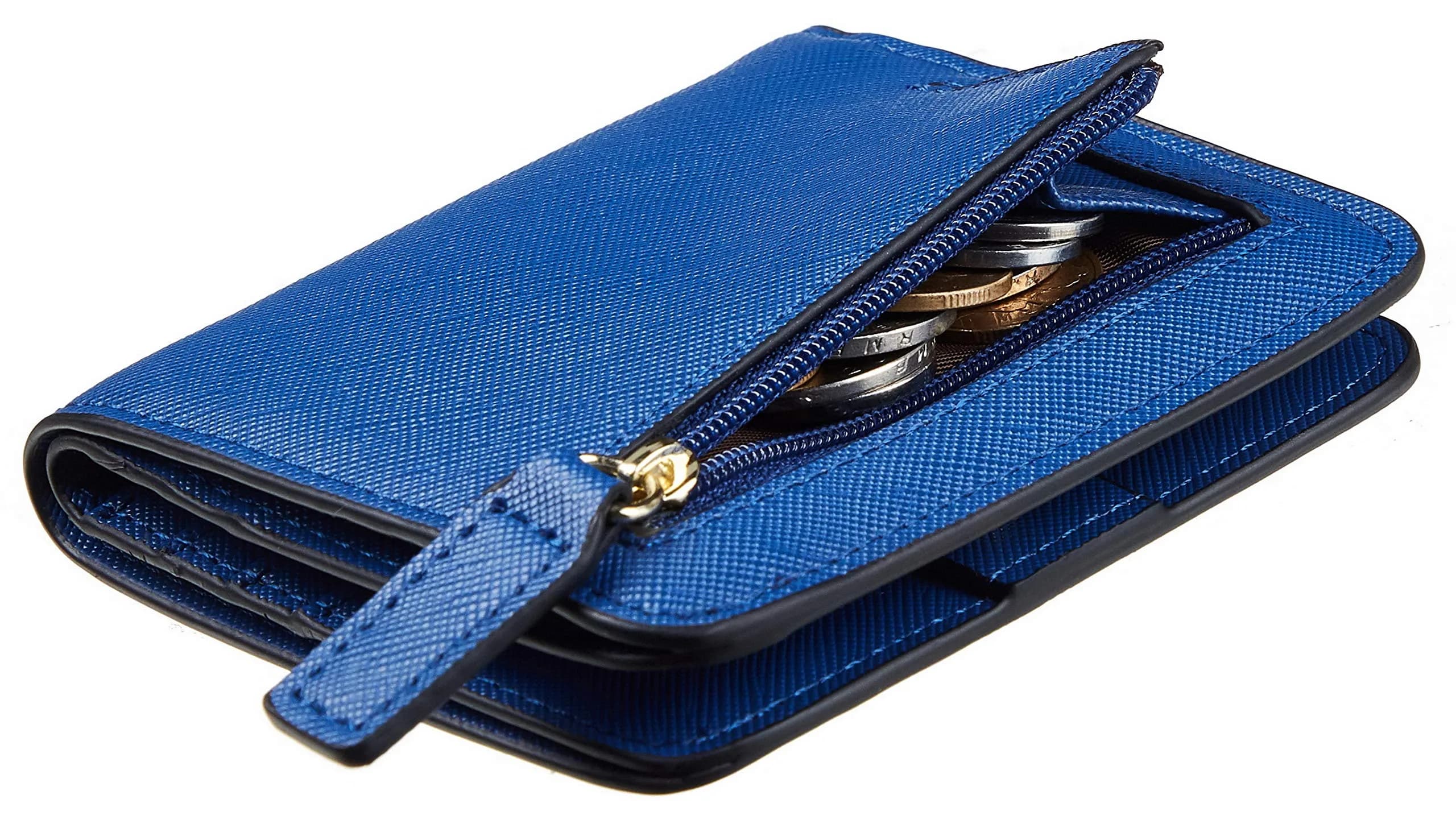 Toughergun Women's Slim Leather Wallet - CH Deep Blue, RFID Protection, Compact Bifold Mini Purse - main product image
