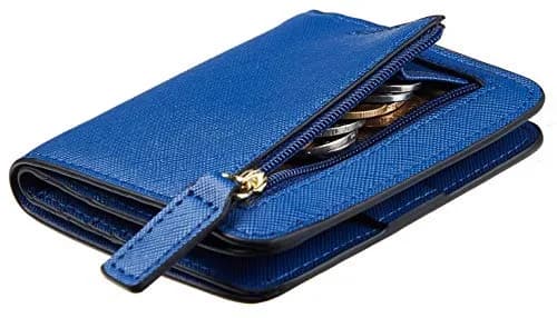 Toughergun Women's Slim Leather Wallet - CH Deep Blue, RFID Protection, Compact Bifold Mini Purse thumbnail 1