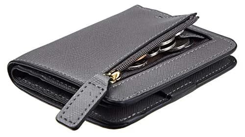 Toughergun Women's Slim Leather Wallet - CH Steel Grey, RFID Blocking, Compact Bifold Mini Purse - main product image