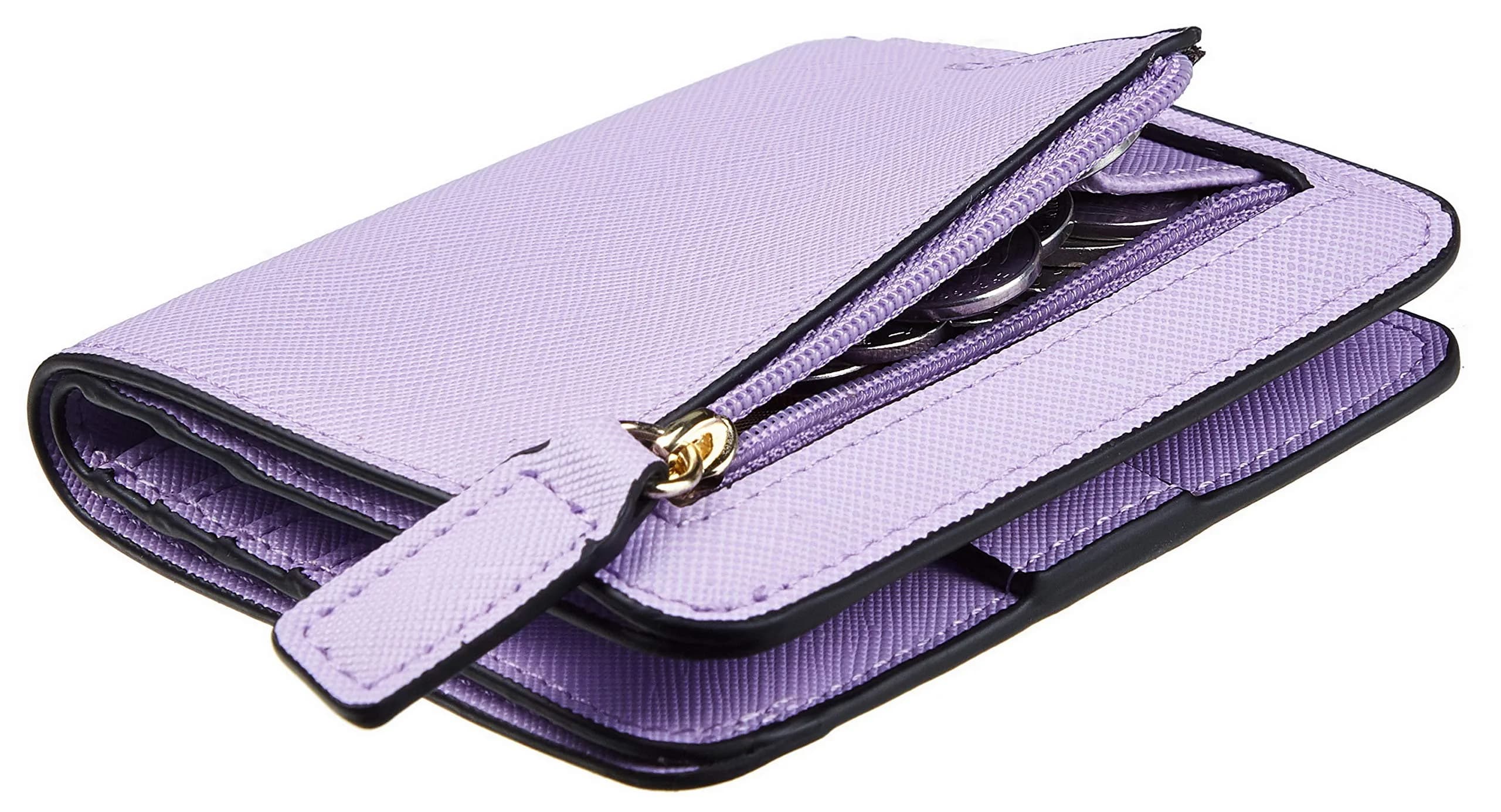 Toughergun Women's CH Light Purple Slim Leather RFID Blocking Bifold Wallet - main product image