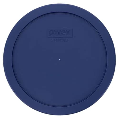 Pyrex 7402-PC Dark Blue Replacement Lid for 6/7-Cup Round Bowls | BPA-Free Plastic, Microwave & Dishwasher Safe thumbnail 1