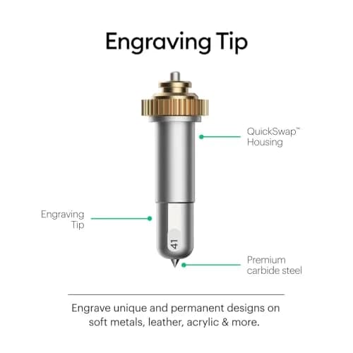 Cricut Engraving Tip + QuickSwap Housing, Silver | Personalize Crafts with Permanent Designs thumbnail 2