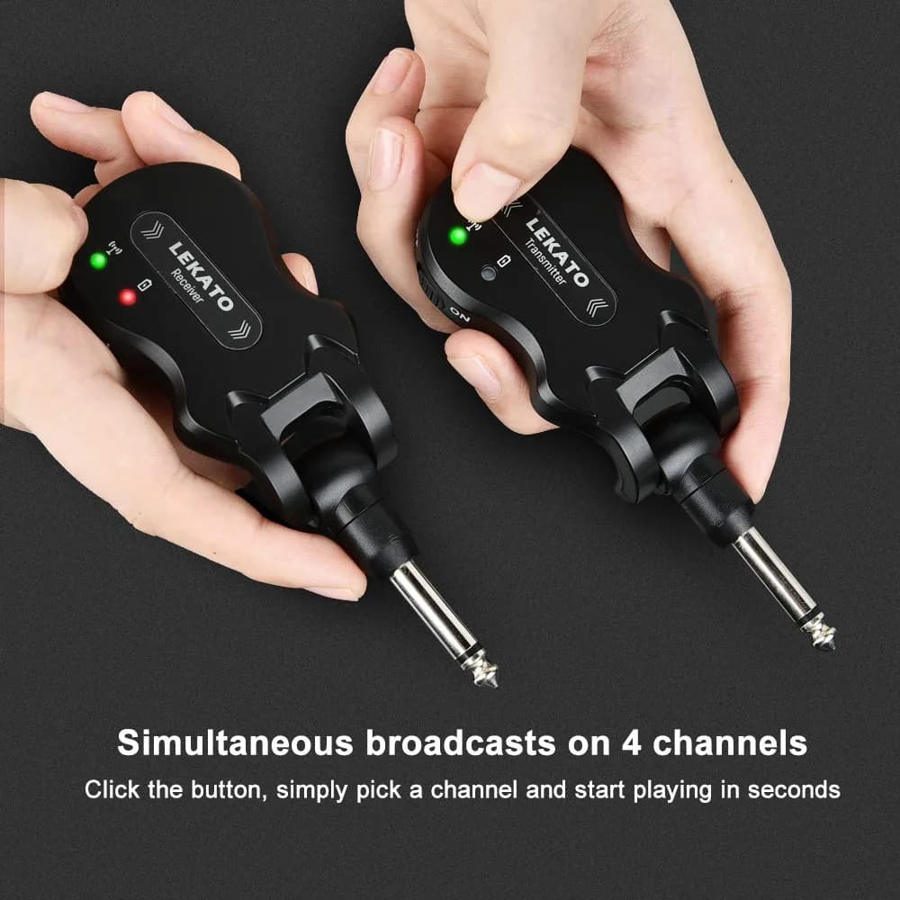 LEKATO 5.8GHz Wireless Guitar System Transmitter & Receiver | 24-Bit Audio, <6ms Latency, 300ft Range - view 4