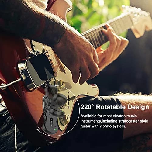 LEKATO 5.8GHz Wireless Guitar System Transmitter & Receiver | 24-Bit Audio, <6ms Latency, 300ft Range thumbnail 6