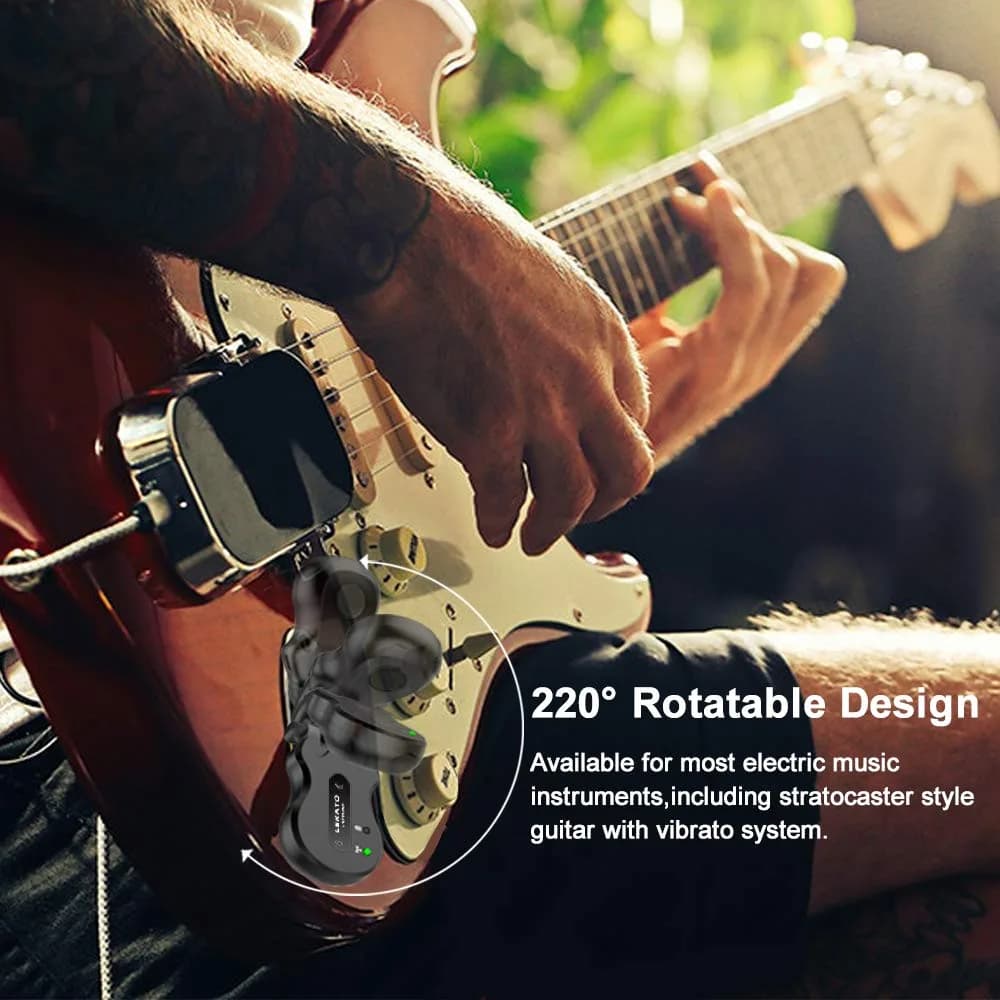 LEKATO 5.8GHz Wireless Guitar System Transmitter & Receiver | 24-Bit Audio, <6ms Latency, 300ft Range - view 6