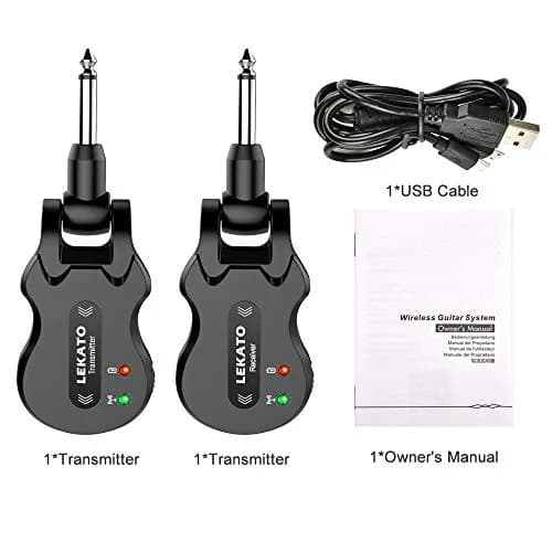 LEKATO 5.8GHz Wireless Guitar System Transmitter & Receiver | 24-Bit Audio, <6ms Latency, 300ft Range thumbnail 8