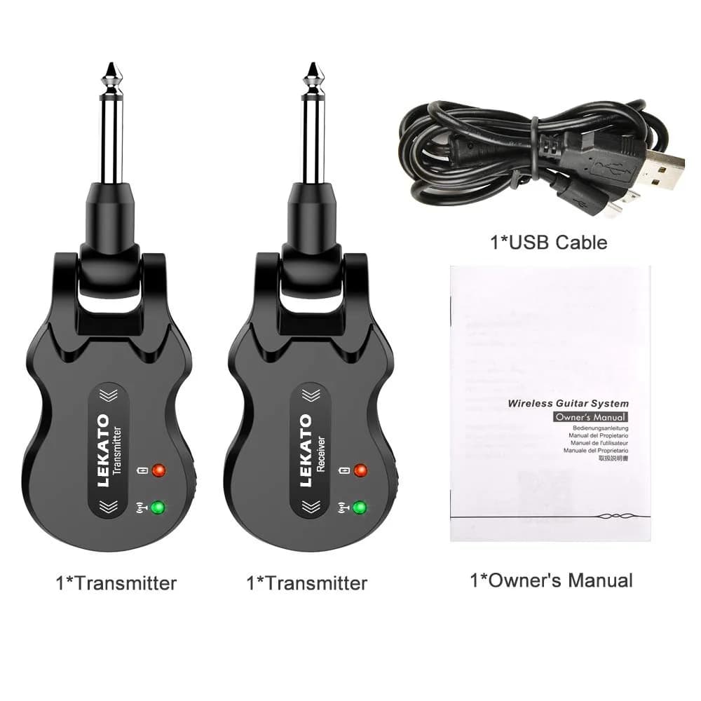 LEKATO 5.8GHz Wireless Guitar System Transmitter & Receiver | 24-Bit Audio, <6ms Latency, 300ft Range - view 8