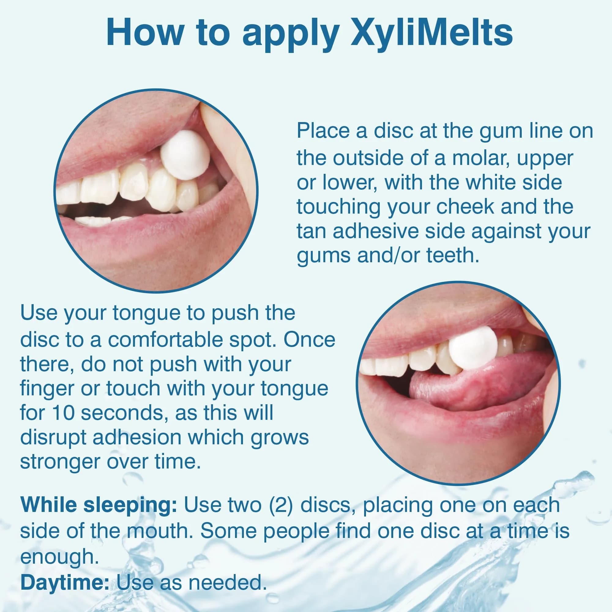 Oracoat XyliMelts Dry Mouth Discs - Slightly Sweet Flavor for 8-Hour Nighttime Relief - view 2