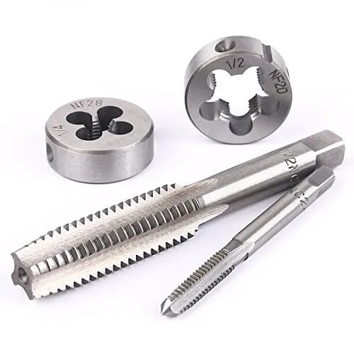EFFICERE 60-Piece Tap and Die Set | Metric M3-M12 & SAE #4-1/2" Inch Threads | Includes 27 Taps, 27 Dies, Wrenches, Case thumbnail 5