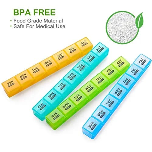 Sukuos Monthly Pill Organizer 28 Day Moisture-Resistant Large Case for Vitamins & Supplements thumbnail 6