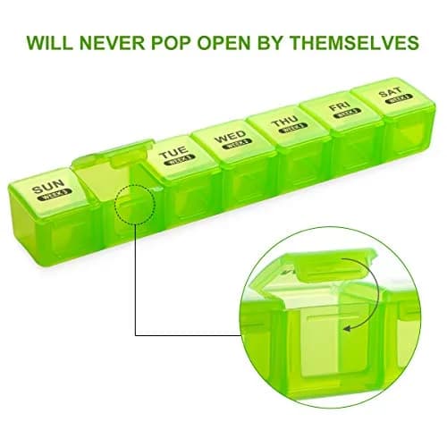 Sukuos Monthly Pill Organizer 28 Day Moisture-Resistant Large Case for Vitamins & Supplements thumbnail 3