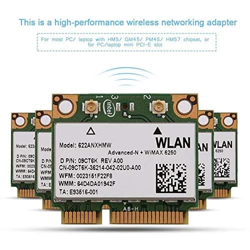 Hakeeta Network 6250 WiMax Mini PCI-E WiFi Card 300 Mbps | Dual Band 2.4/5GHz thumbnail 3