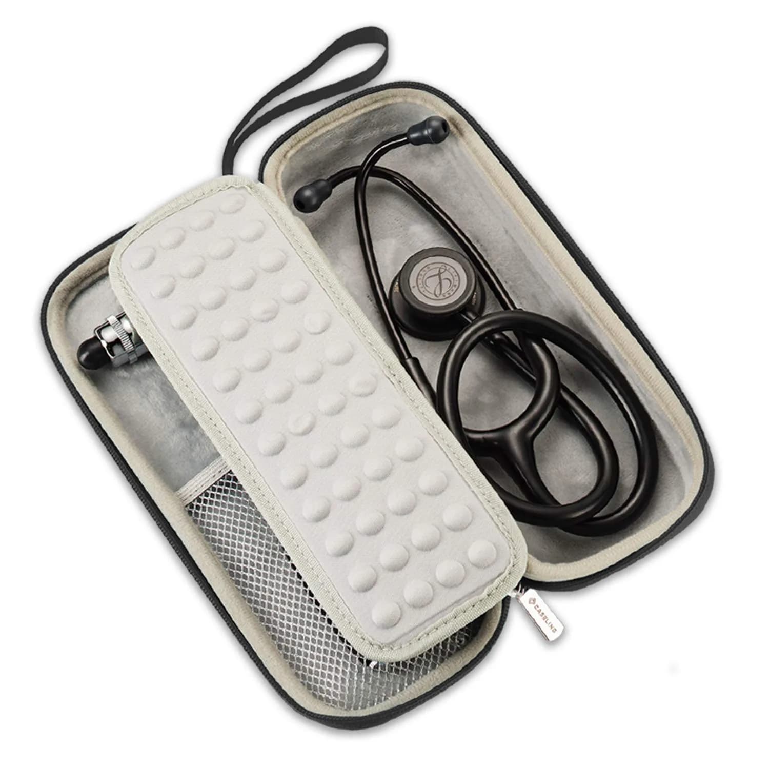 Caseling Black Stethoscope Case with ID Slot & Pockets | 28 cm (10.8") Outer Length - view 5
